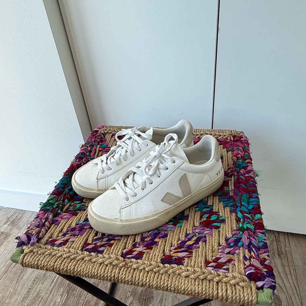 Veja Cream Sneakers with Logo